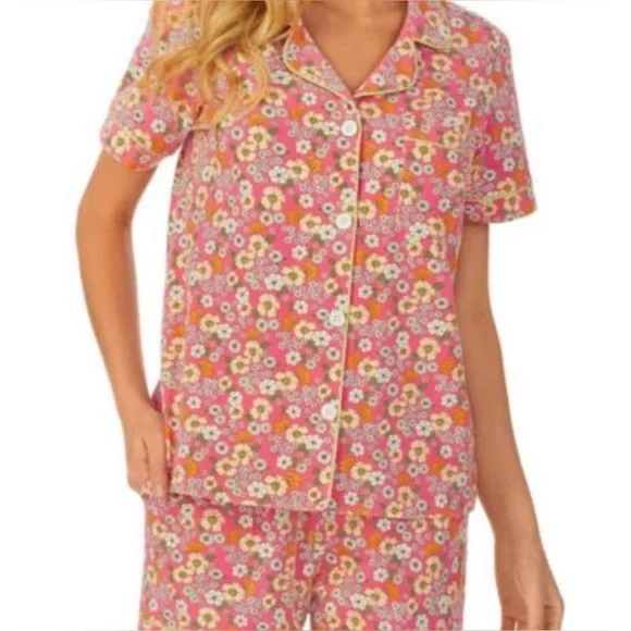 BEDHEAD RETRO FLORAL Short Sleeve Classic Shorty PJ Set, Medium (NWT) - Picture 4 of 15